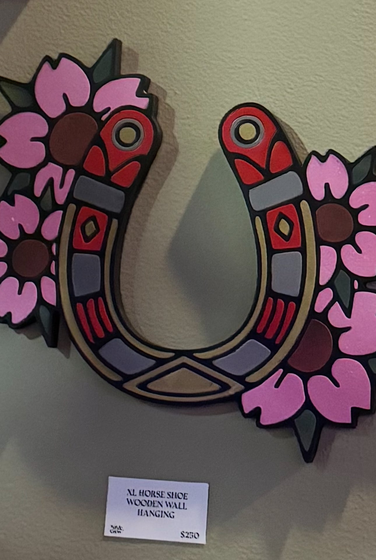 XL Horseshoe Wooden Wall Hanging