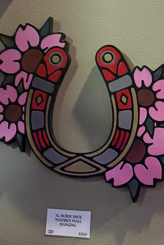XL Horseshoe Wooden Wall Hanging
