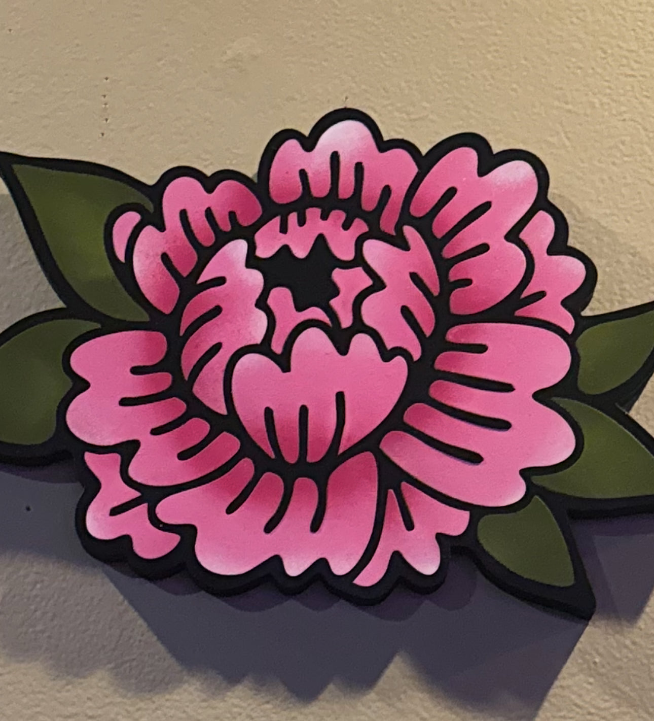 XL Peony Wooden Wall Hanging