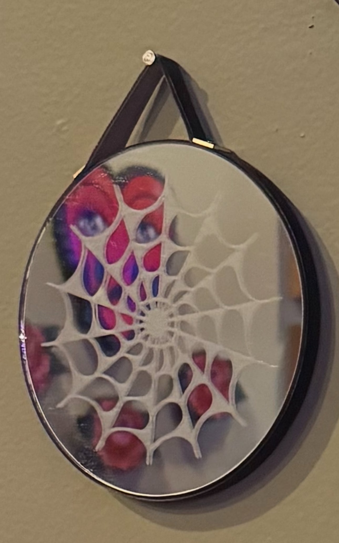 Medium Spiderweb Velvet Framed Mirror