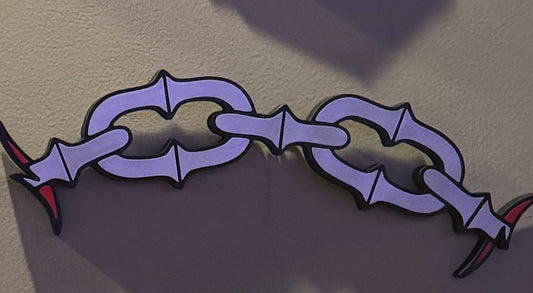 XL Chain or Barbed Wire Wooden Wall Hanging