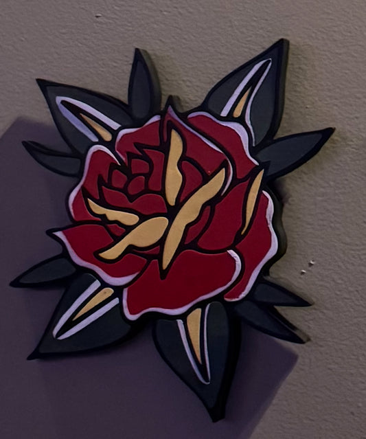 XL Rose Wooden Wall Hanging