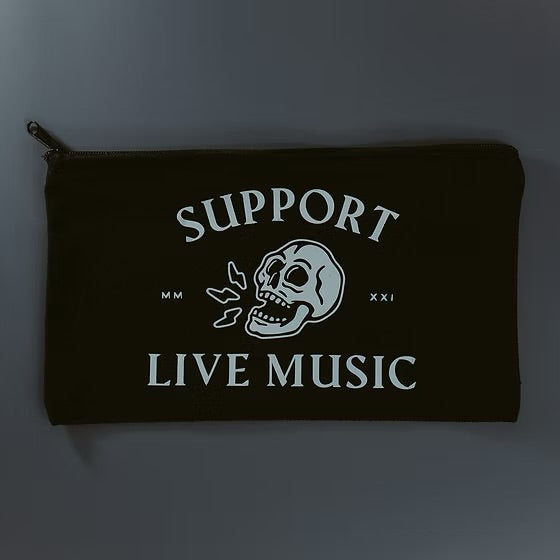 Support Live Music Zipper Bag