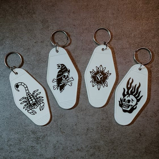 Flash Tattoo Motel Keychains